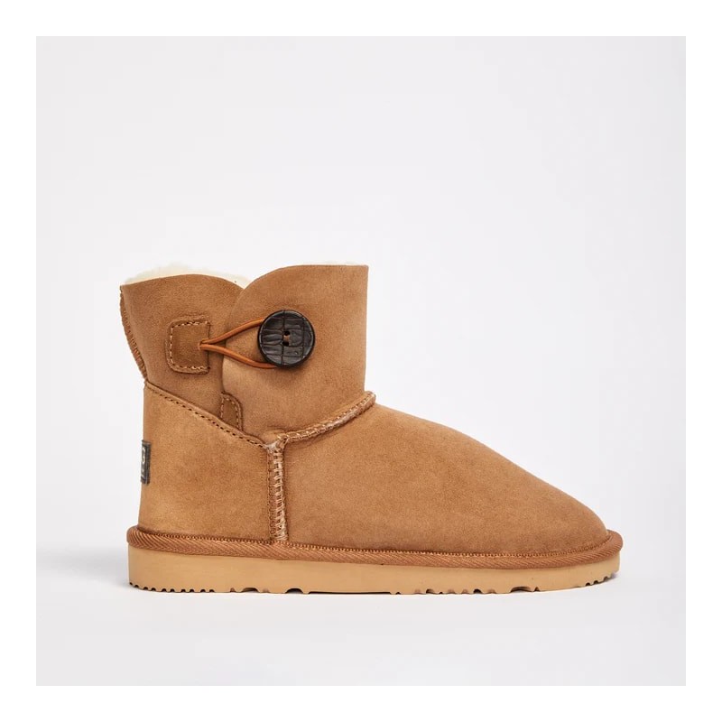 UGG Women's Burleigh Button Mini Natural Chestnut