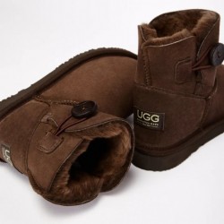 UGG Women's Burleigh Button Mini Natural Chocolate