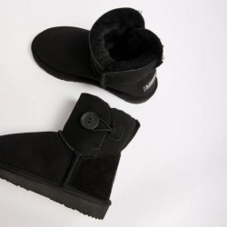 UGG Women's Burleigh Button Mini Natural Black