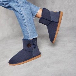 UGG Women's Burleigh Button Mini Natural Navy