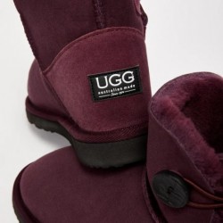 UGG Women's Burleigh Button Mini Natural Raisin