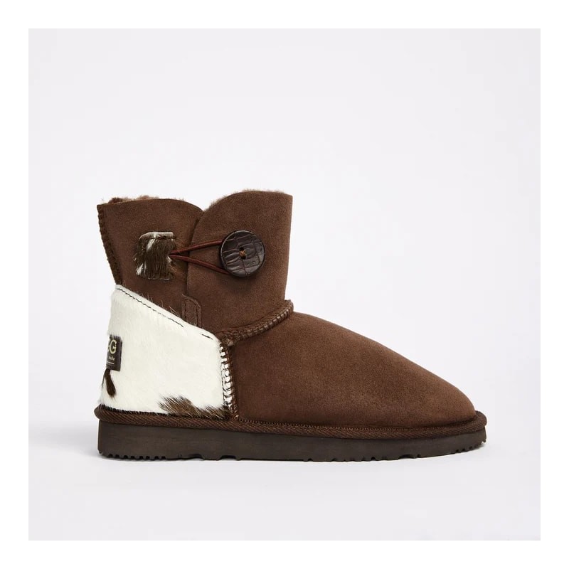 UGG Women's Burleigh Button Mini Calf Chocolate