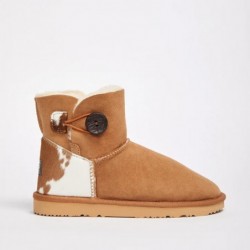 UGG Women's Burleigh Button Mini Calf Chestnut