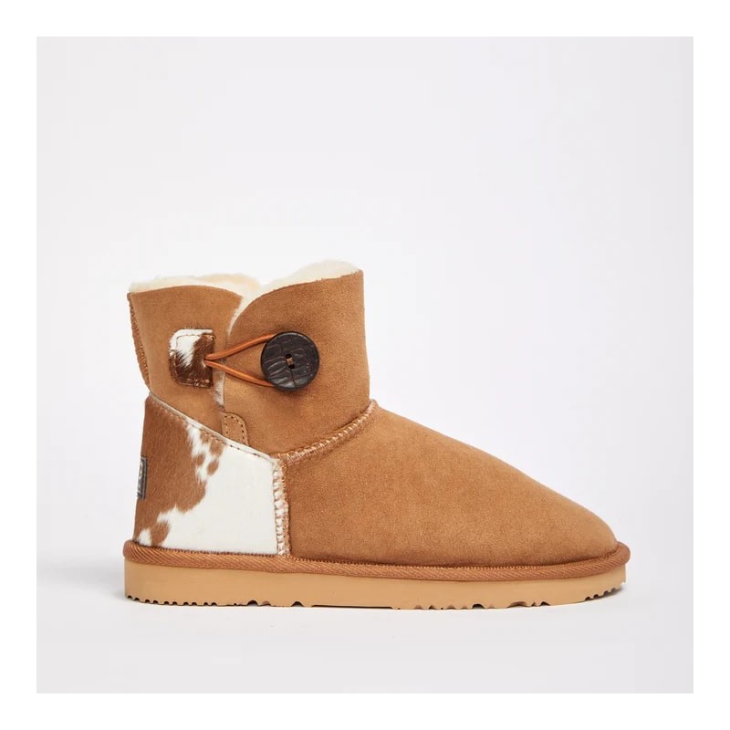 UGG Women's Burleigh Button Mini Calf Chestnut