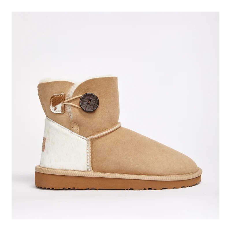 UGG Women's Burleigh Button Mini Calf Sand