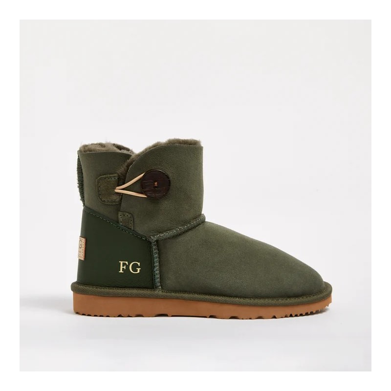 UGG Women's Button Mini Monogram Khaki