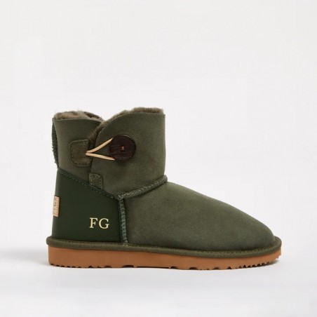 UGG Women's Button Mini Monogram Khaki