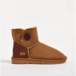 UGG Women's Button Mini Monogram Chestnut