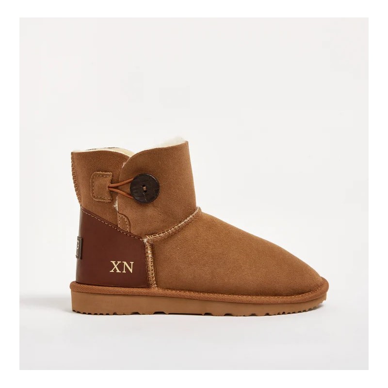 UGG Women's Button Mini Monogram Chestnut