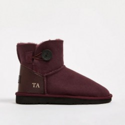 UGG Women's Button Mini Monogram Raisin