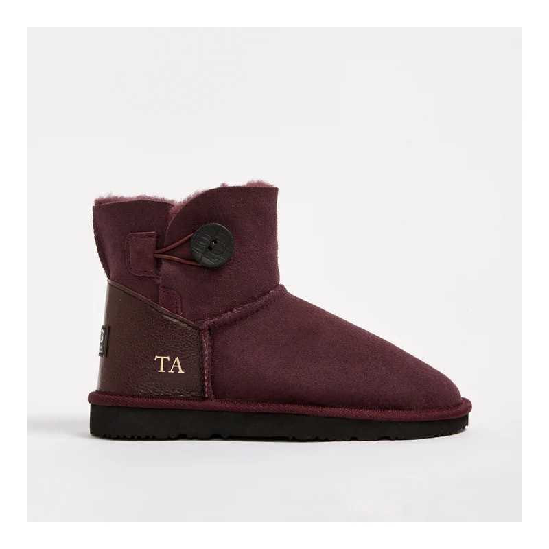 UGG Women's Button Mini Monogram Raisin