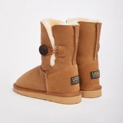 UGG Women's Burleigh Button Mid Natural Chestnut