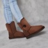 UGG Women's Burleigh Button Mid Natural Chocolate