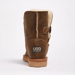 UGG Women's Burleigh Button Bomber Mid Chestnut