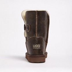 UGG Women's Burleigh Button Bomber Mid Chocolate