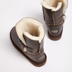 UGG Women's Burleigh Button Bomber Mid Chocolate