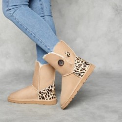 UGG Women's Burleigh Button Mid Baby Leopard Sand