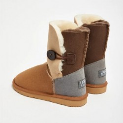 UGG Women's Burleigh Button Tricolour Mid Chestnut