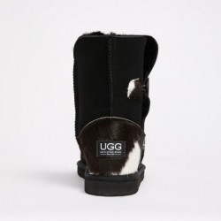 UGG Women's Burleigh Button Mid Calf Black