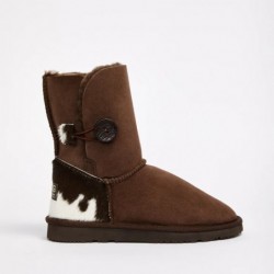 UGG Women's Burleigh Button Mid Calf Chocolate