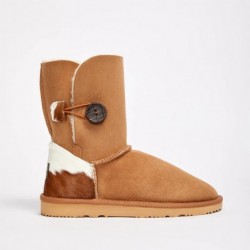 UGG Women's Burleigh Button Mid Calf Chestnut