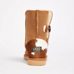 UGG Women's Burleigh Button Mid Calf Chestnut