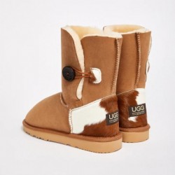 UGG Women's Burleigh Button Mid Calf Chestnut