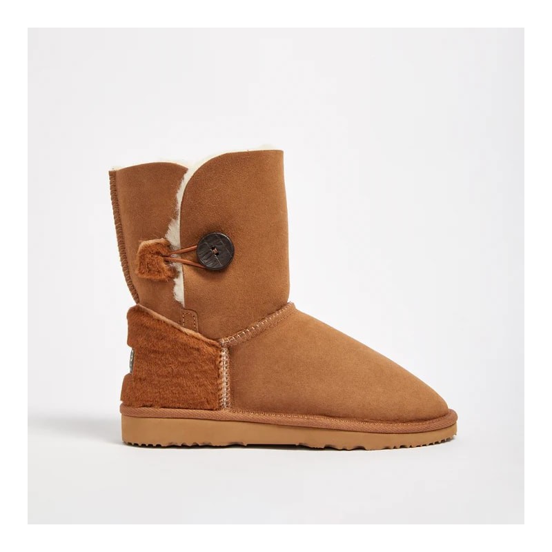 UGG Women's Burleigh Button Mid Kangaroo Chestnut