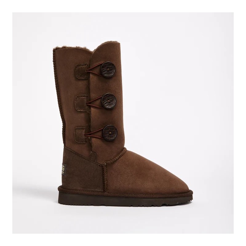 UGG Women's Burleigh Button Triplet Chocolate