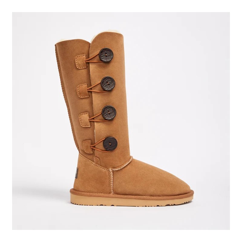 UGG Women's Burleigh Button Quad Chestnut