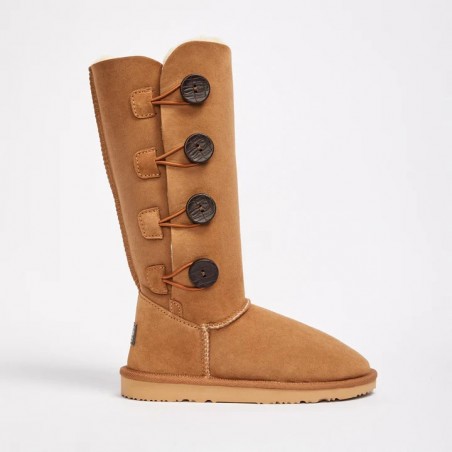 UGG Women's Burleigh Button Quad Chestnut