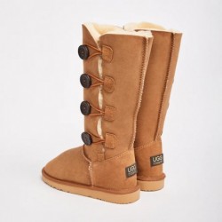 UGG Women's Burleigh Button Quad Chestnut