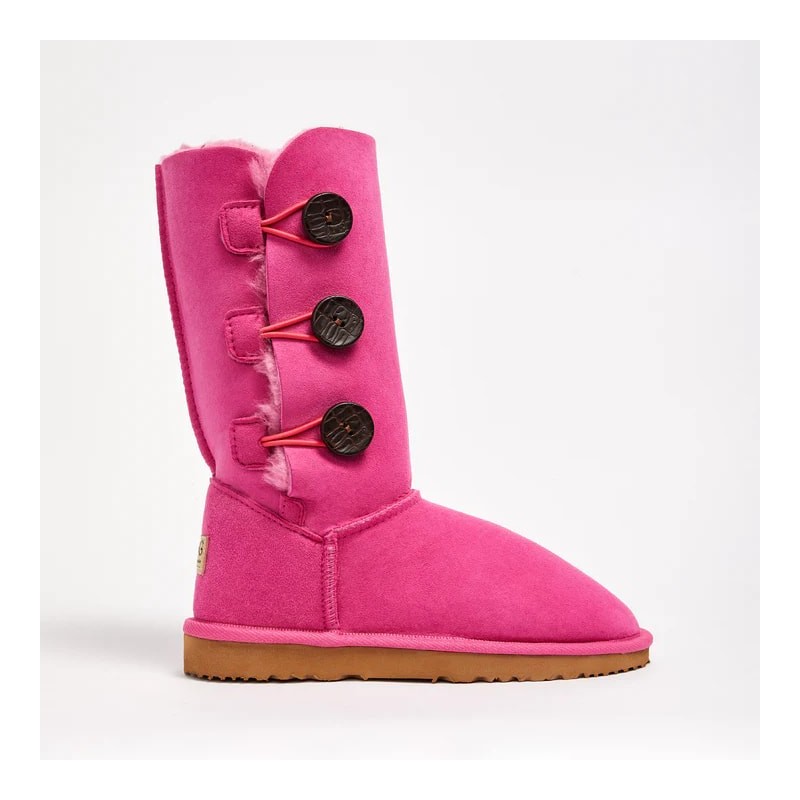 UGG Women's Burleigh Button Triplet Fuchsia