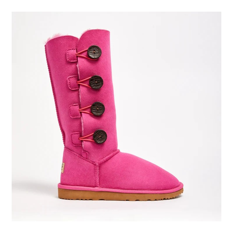 UGG Women's Burleigh Button Quad Fuchsia