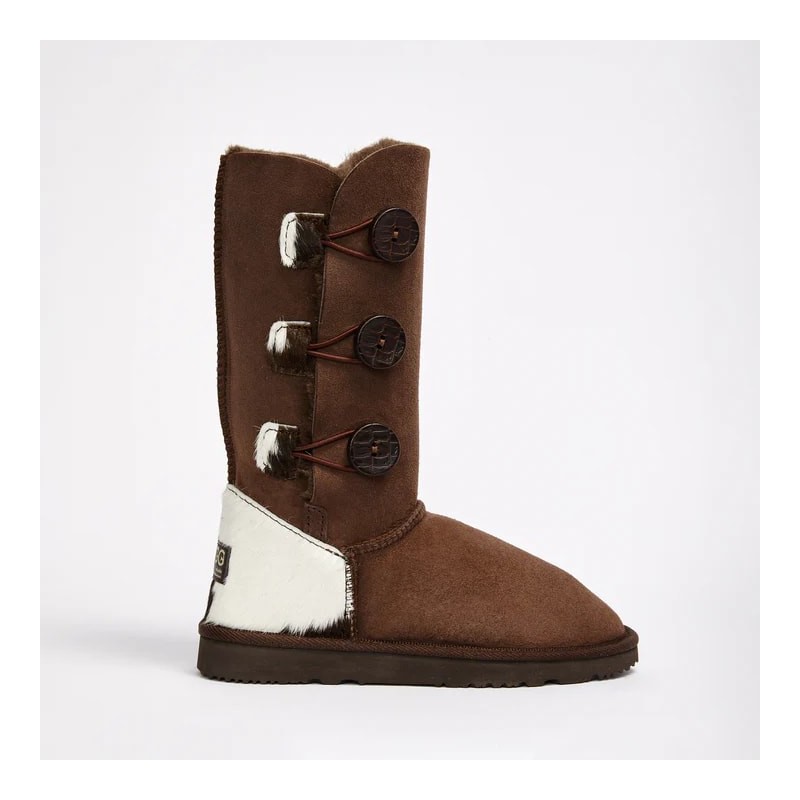 UGG Women's Burleigh Button Triplet Calf Chocolate