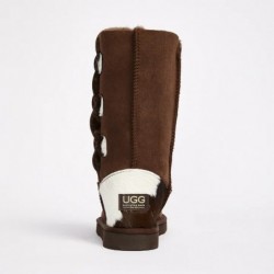 UGG Women's Burleigh Button Triplet Calf Chocolate