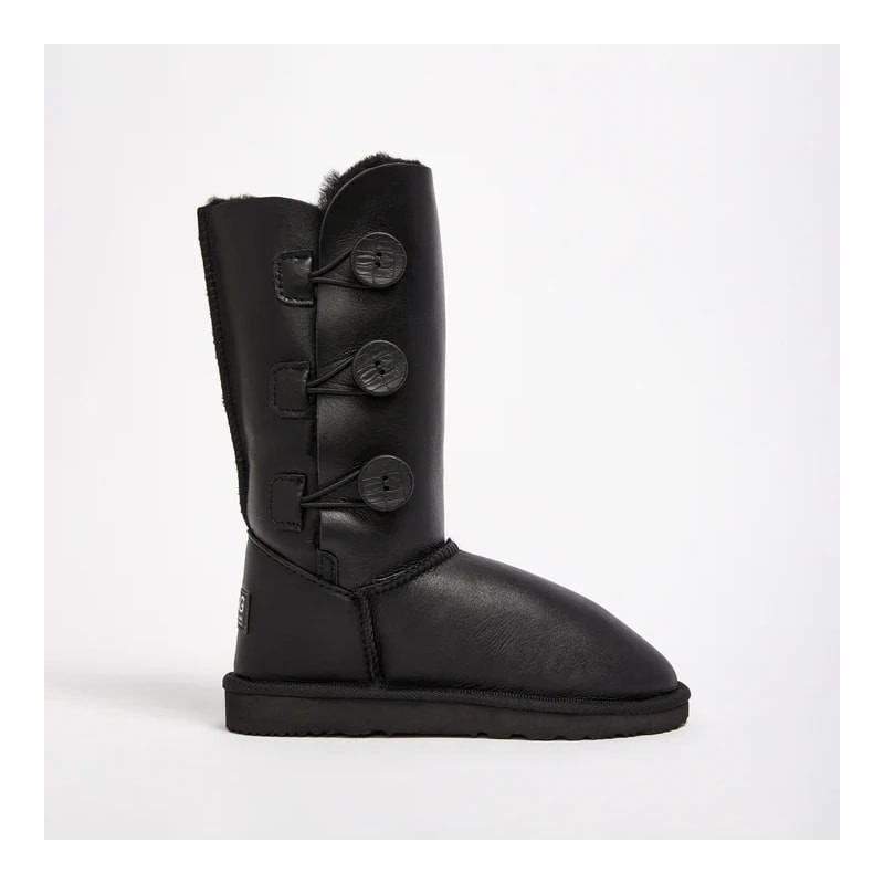 UGG Women's Burleigh Button Triplet Nappa Black